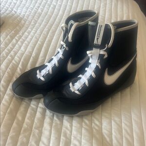 Nike Black and White High-Top Athletic Shoes